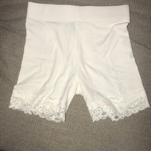 Sexy laced biker shorts